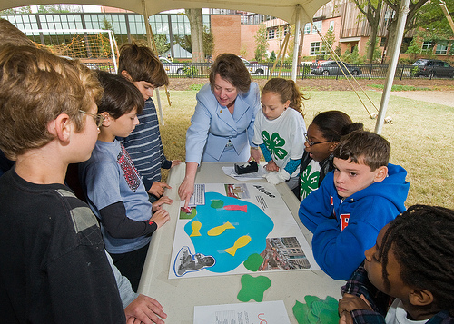 Kids at an afterschool science event.